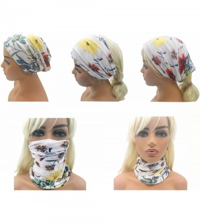 Skullies & Beanies Flower Printed Beanie Women Turban Headband Chemo Cap - Pet-a - C8198SIAOTO $8.32