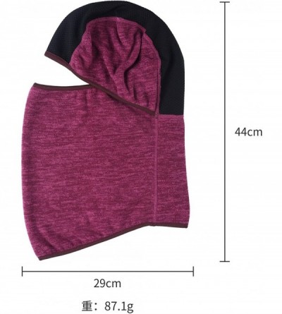 Balaclavas Original Double Layer Fleece - Heavyweight Neck Warmer Balaclava - Warm - Red - CK18GE37266 $11.97