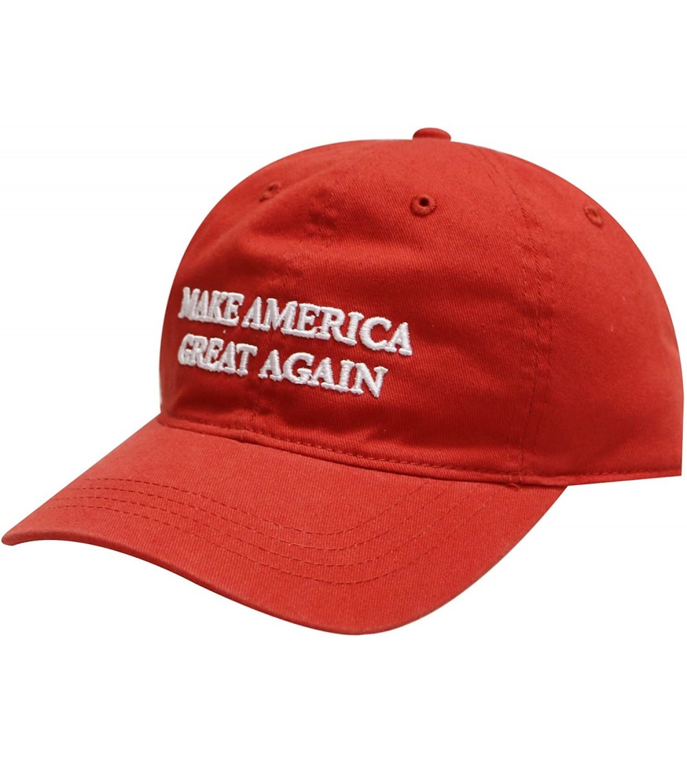 Baseball Caps Make America Great Again Cotton Baseball Cap Red - CC12CI0EM8H $16.07