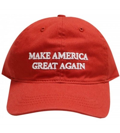 Baseball Caps Make America Great Again Cotton Baseball Cap Red - CC12CI0EM8H $16.07