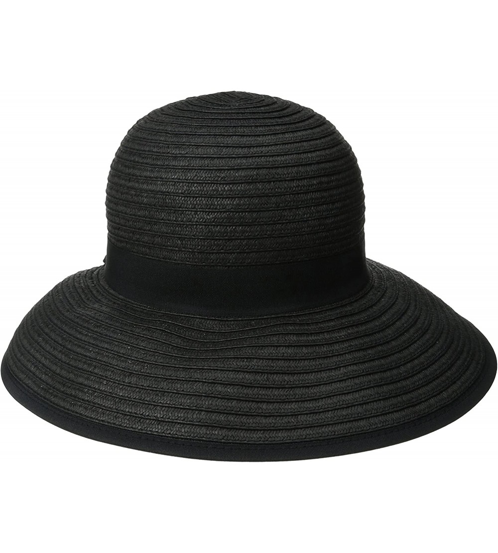 Sun Hats Women's Sun Brim Bow at Back and Contrast Edging - Black - C211S3UNMUV $18.49