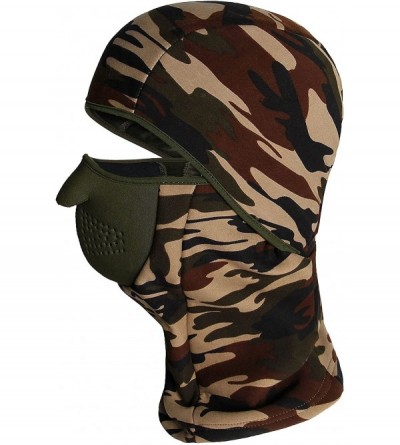 Balaclavas Winter Windproof Fleece Thermal Motorcycle Ski Headwear Balaclava - Light Camo - CI188HO659K $11.15