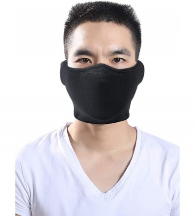 Balaclavas Half Ski Mask Windproof Face Cover Winter Warm Ear Warmer Cold Weather Men Women - Black - C918AD082RD $9.95