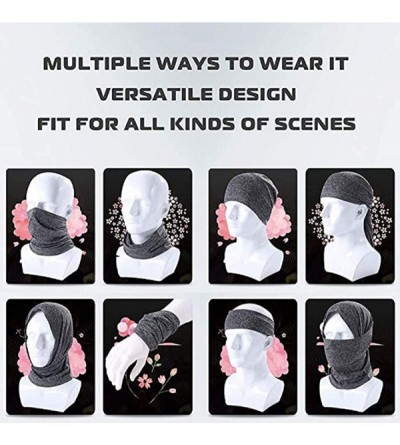 Balaclavas 3 OR 2Pack Neck Gaiter Breathable Face Cover Bandanas Balaclava Infinity Scarf for Women Men - Pink+gray - CF198KX...