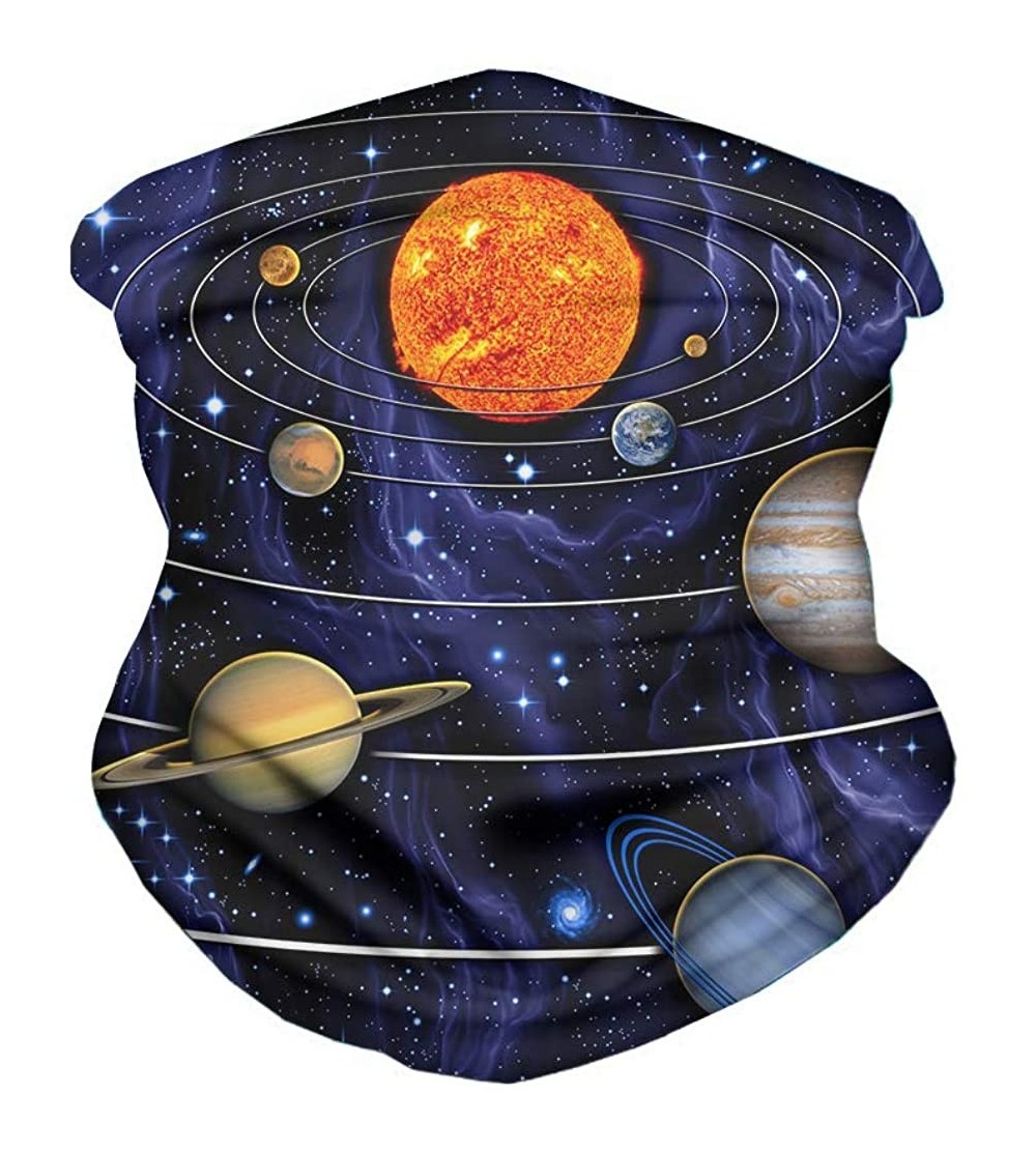 Balaclavas 3D Galaxy Print Seamless Bandana Neck Gaiter Scarf Dust Wind Sun Protection Scarf Neck Balaclava - C9197XMS2SR $8.32