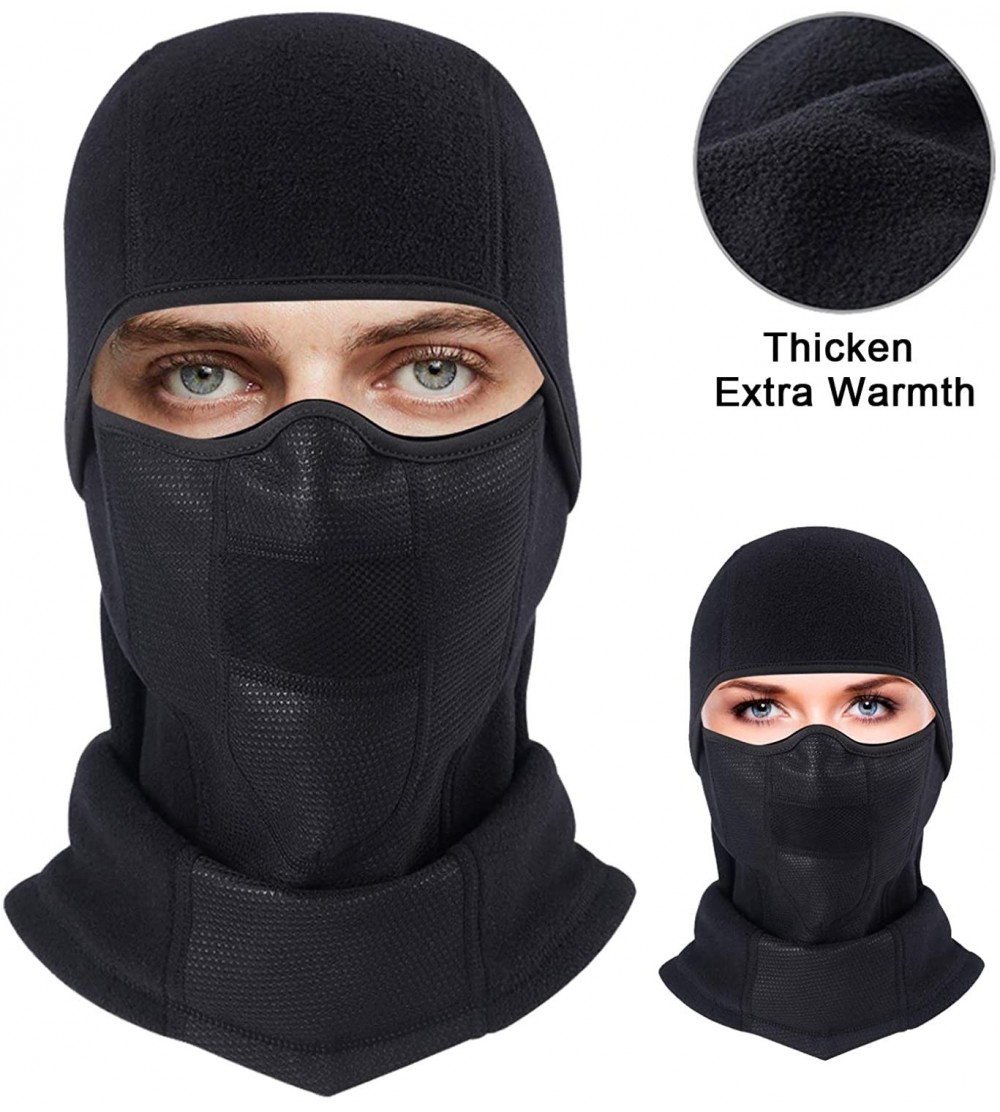 Balaclavas Balaclava Ski Face Mask Face Cover for Cold Windproof Skiing Motorcycle Cycling - A-black - CN1920X3CIH $10.21