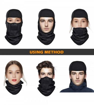 Balaclavas Balaclava Ski Face Mask Face Cover for Cold Windproof Skiing Motorcycle Cycling - A-black - CN1920X3CIH $10.21