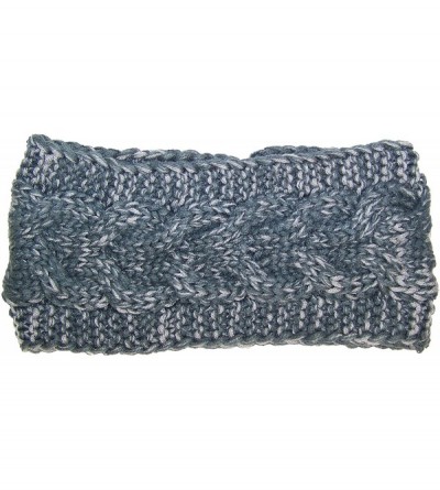 Cold Weather Headbands Loose Cable Knit Headband/Ear Warmer Womens (One Size) - Dark Gray - CF12OB7A7PW $7.45