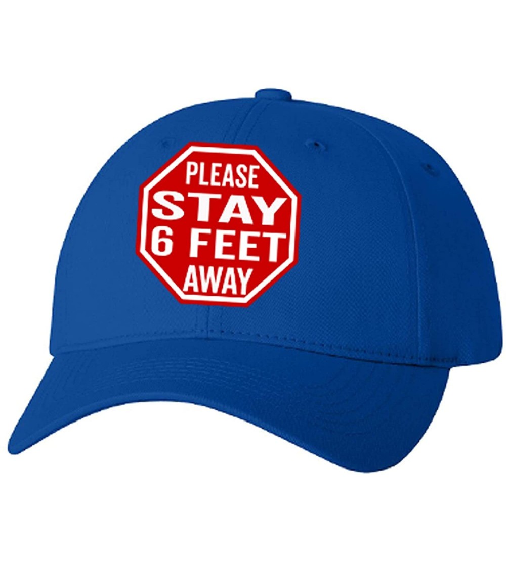 Baseball Caps Social Distancing Stay 6 Feet Away Please Keep Your Distance Hat Running Cap - Blue - CZ197IDRN73 $11.91