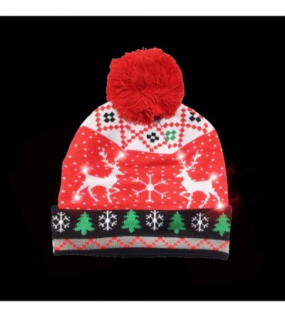 Skullies & Beanies Cozy Winter Christmas Theme Hat - Reindeer - CJ18ESNK2YN $13.63