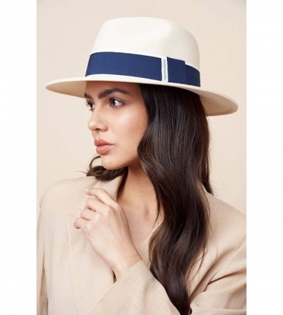 Fedoras Pineapple&Star Sun Straw Fedora Beach Hat Fine Braid UPF50+ for Both Women Men - Ivory_2020bw - CX194N0YHAA $45.61