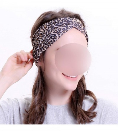 Headbands Leopard Headbands Hairbands Headband Bandanas - Blue Rose - CJ18WWZ8ODT $21.46