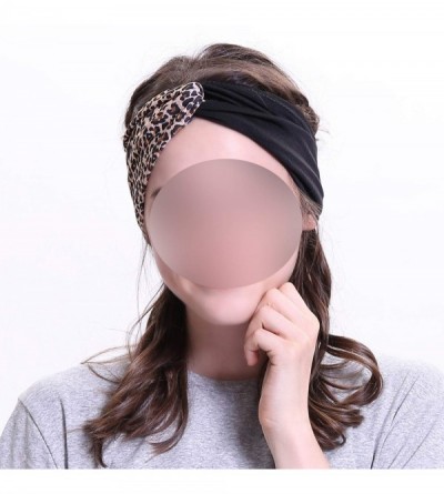 Headbands Leopard Headbands Hairbands Headband Bandanas - Blue Rose - CJ18WWZ8ODT $21.46