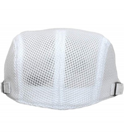 Newsboy Caps Ivy Cap Straw Weave Linen-Like Cotton Cabbie Newsboy Hat MZ30038 - Mesh_white - CK18W8E7GH2 $10.43