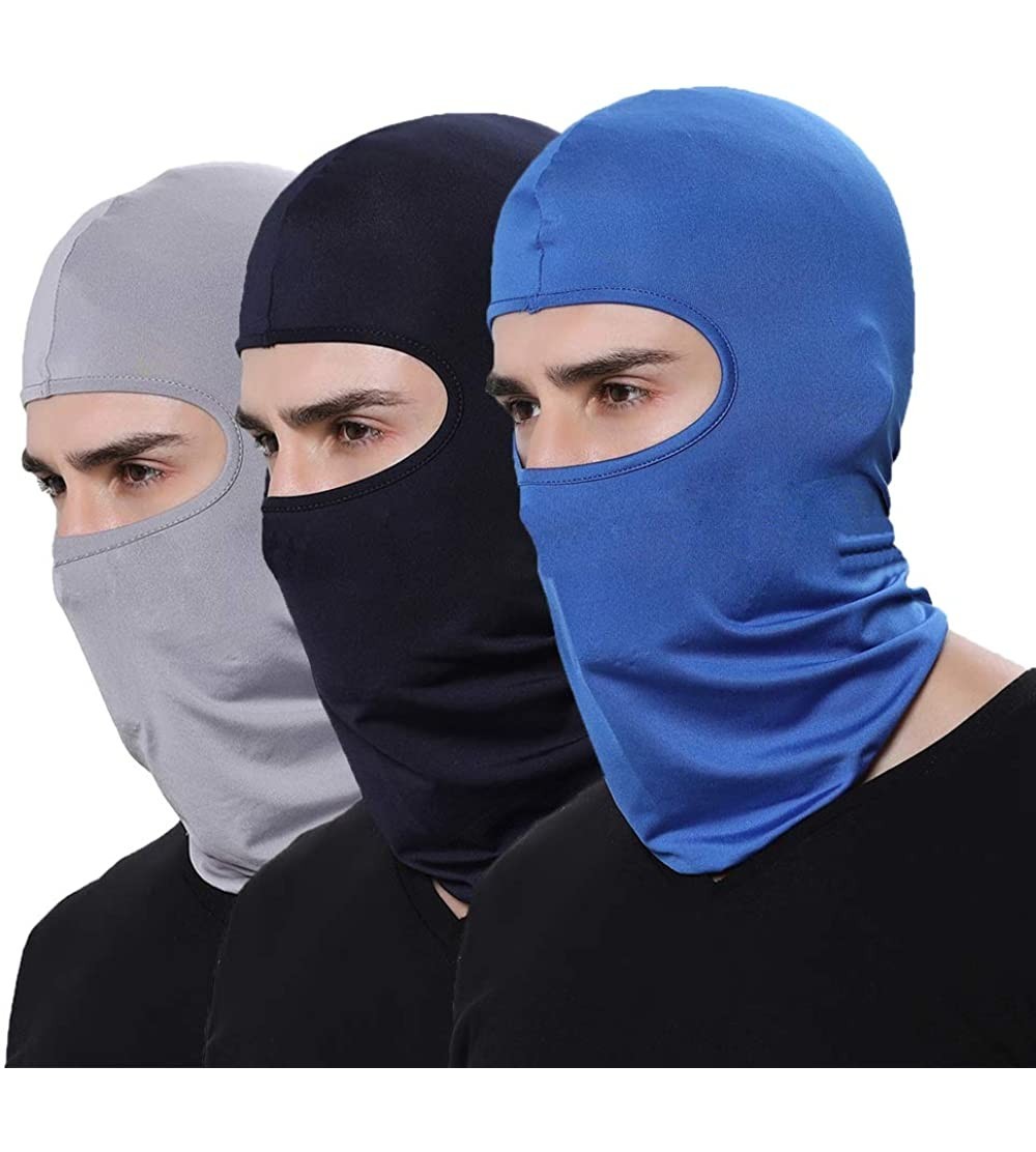 Balaclavas 3 Pack Balaclava Face Mask UV Protective Breathable Neck Cover Windproof Outdoor Sports Cycling Hat for Men Women ...