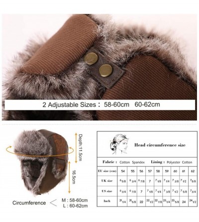 Skullies & Beanies Cotton Trapper Hat Faux Fur Earflaps Hunting Hat Warm Pillow Lining Unisex - 67191b_yellow - CH19407A654 $...