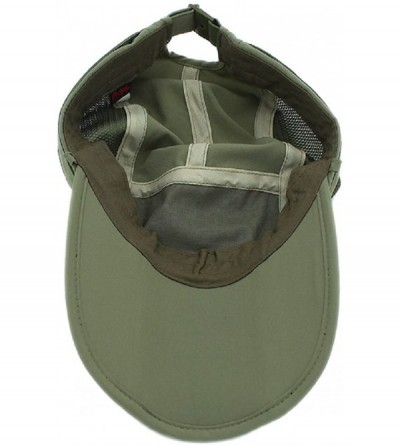 Sun Hats Kids Sun Protection Hat Lightweight Mesh Flap Cap Quick Dry Detachable - Army Green - CL18E7Q5HOY $18.30