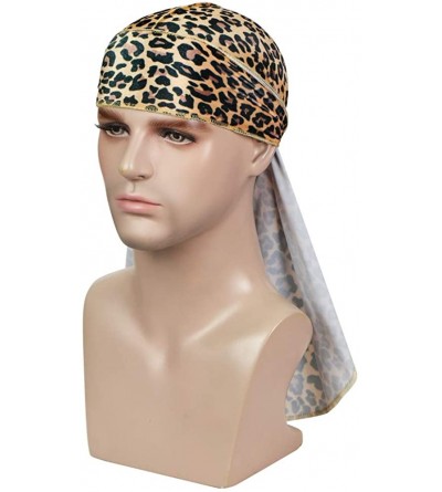 Skullies & Beanies Luxury Textile Printing Du-rag - Silky Velvet Durag Headwraps with Extra Long Tail and Wide Straps for 360...