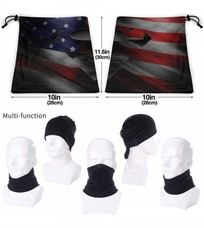 Balaclavas American Flag Face Mask Bandanas Neck Gaiter Warmer Windproof Mask Dust Protect Face Mask Bandana - Black-9 - C919...