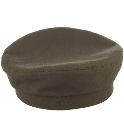 Newsboy Caps Women Classic British Flat Top Fisherman Hat Cotton Breton Fiddler Hat - Army Green - C118IK33NAZ $11.78