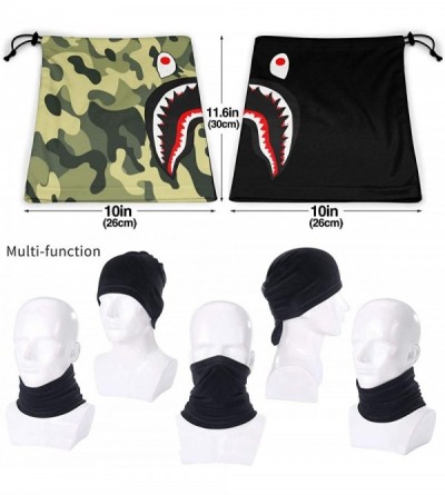 Balaclavas Bape Shark Half Blue Camo Neck Gaiter Warmer Windproof Mask Dust Face Clothing Free UV Face Mask - C81970G8D06 $17.40