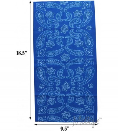 Balaclavas Paisley Bandana Neck Gaiter Tube Headwear Motorcycle Face Scarf - Blue - CJ1990I60A8 $15.88