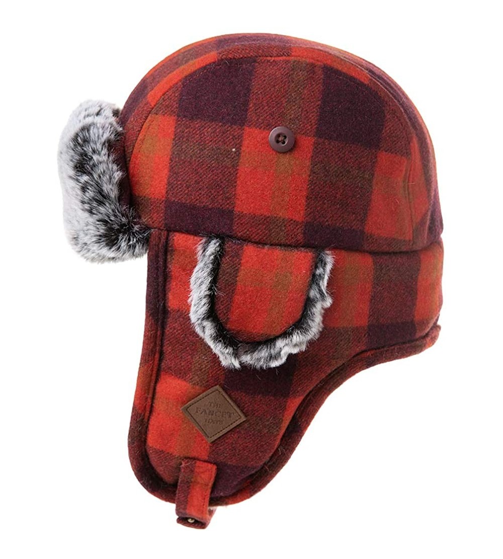 Bomber Hats Unisex Bomber Trapper Earflaps Russian Ushanka Winter Hat Hunting Cap 55-61cm - 89079-orange - CH18ZD49D7S $26.62