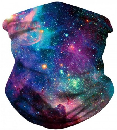 Balaclavas Galaxy Balaclava for Women Men Headband Bandana Head Wrap Scarf Neck Warmer Headwear - Galaxy 1 - C4197RY4W2O $10.40