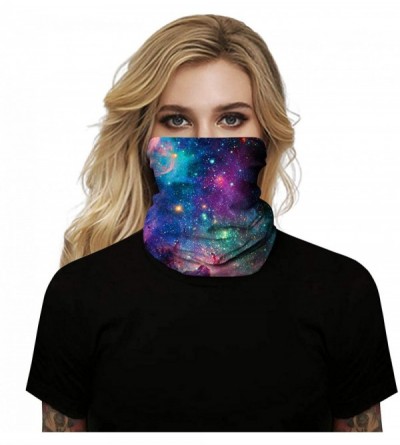 Balaclavas Galaxy Balaclava for Women Men Headband Bandana Head Wrap Scarf Neck Warmer Headwear - Galaxy 1 - C4197RY4W2O $10.40