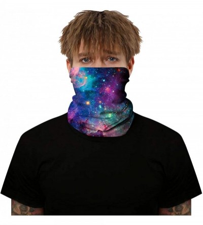 Balaclavas Galaxy Balaclava for Women Men Headband Bandana Head Wrap Scarf Neck Warmer Headwear - Galaxy 1 - C4197RY4W2O $10.40