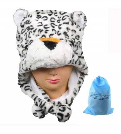 Skullies & Beanies Plush Soft Animal Beanie Hat Halloween Cute Soft Warm Toddler to Teen - White Leopard - C712M5NBL6N $8.23