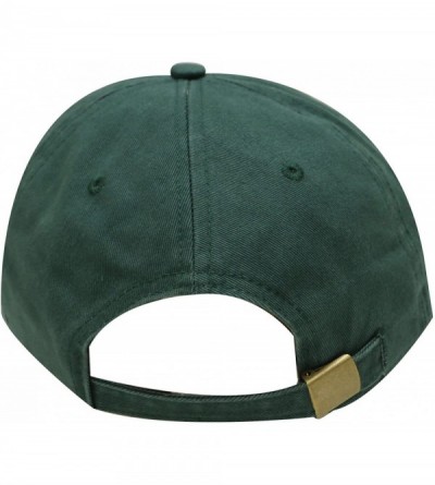 Baseball Caps Unicorn Cotton Baseball Dad Caps - Hunter Green - CU12NU0VGZT $12.98