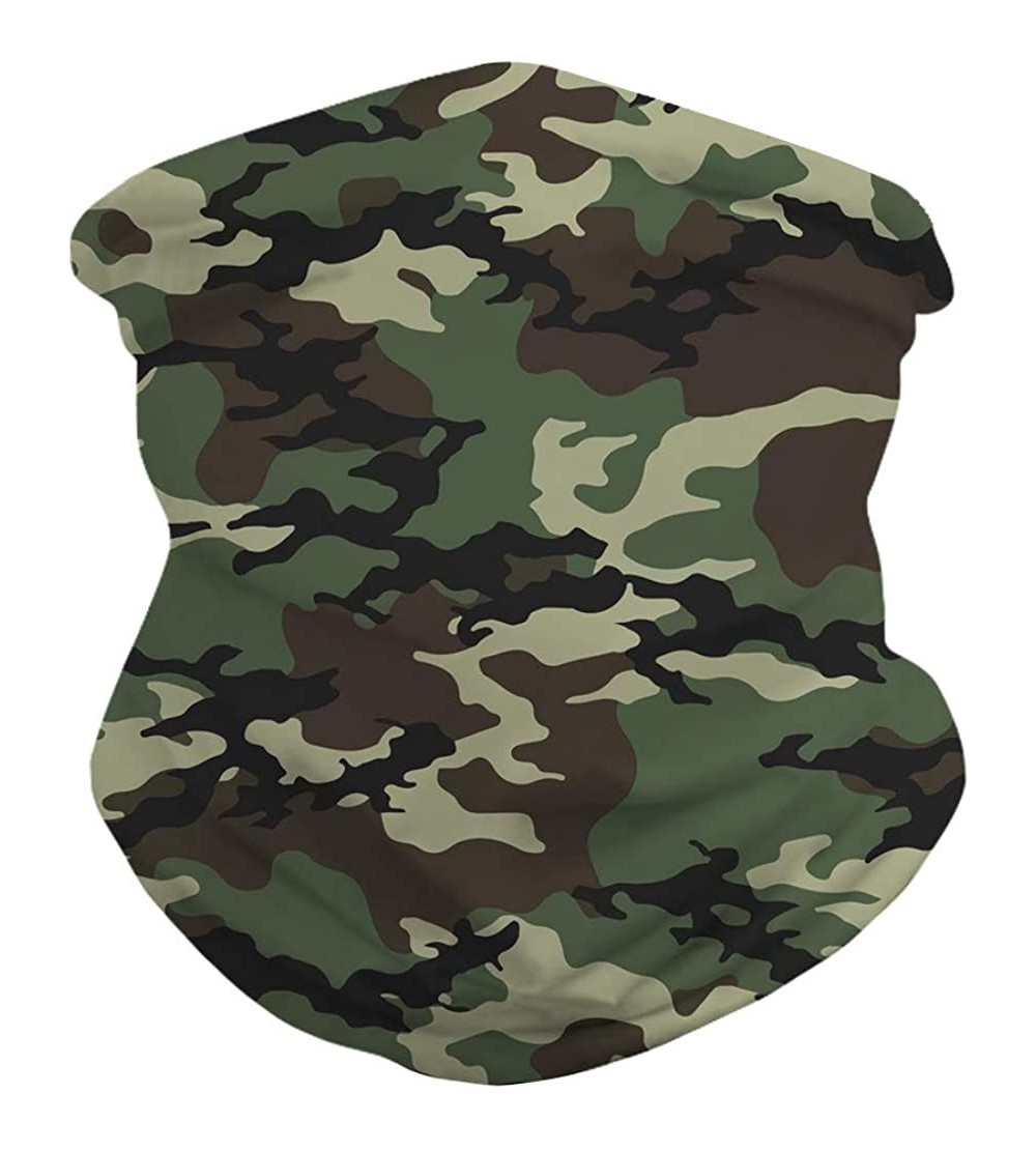 Balaclavas Seamless Rave Bandana Mask Headwear Neck Gaiter Scarf Unisex Balaclava Face Mask - Camouflage01 - CM1983O9LGN $12.48