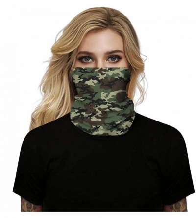 Balaclavas Seamless Rave Bandana Mask Headwear Neck Gaiter Scarf Unisex Balaclava Face Mask - Camouflage01 - CM1983O9LGN $12.48