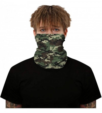 Balaclavas Seamless Rave Bandana Mask Headwear Neck Gaiter Scarf Unisex Balaclava Face Mask - Camouflage01 - CM1983O9LGN $12.48