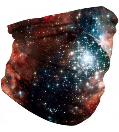 Balaclavas 3D Galaxy Print Seamless Bandana Neck Gaiter Scarf Dust Wind Sun Protection Scarf Neck Balaclava - Orange Galaxy -...