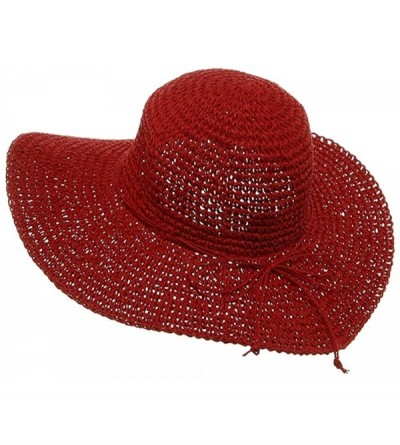 Sun Hats Ladies Hand Crocheted Hats-Red - Red - CP111C6HVXR $14.92