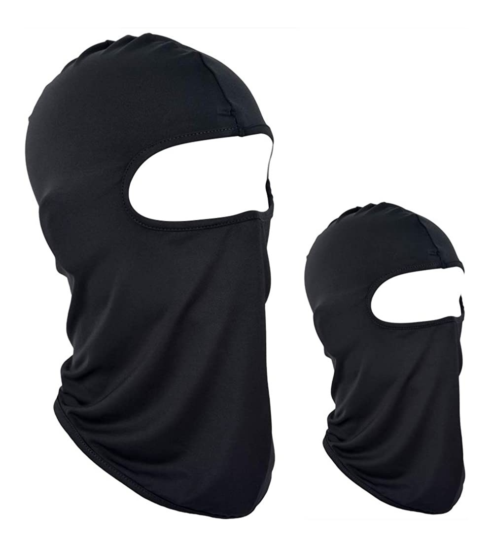 Balaclavas Lycra Balaclava Face Mask Motorcycle Cycling Outdoor Sports 2 Pack - Black - CU18LTSNLWS $8.20