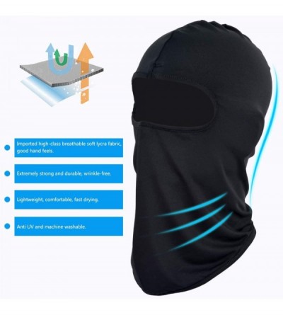 Balaclavas Lycra Balaclava Face Mask Motorcycle Cycling Outdoor Sports 2 Pack - Black - CU18LTSNLWS $8.20