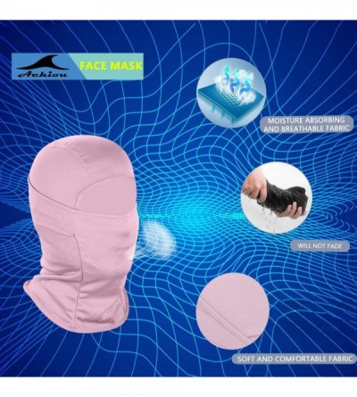 Balaclavas Balaclava Face Mask UV Protection for Men Women Ski Sun Hood Tactical Masks - Pink - CE18QHLZMXA $9.87