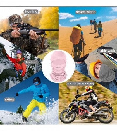 Balaclavas Balaclava Face Mask UV Protection for Men Women Ski Sun Hood Tactical Masks - Pink - CE18QHLZMXA $9.87