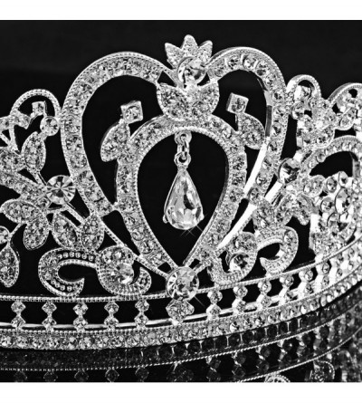 Headbands Wedding Tiara Crown Sparkly Rhinestones Decor Bridal Headpiece for Prom - CU12O3MFVAH $9.93