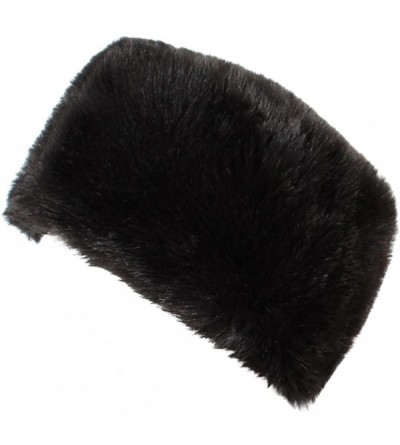 Skullies & Beanies Women Faux Fur Cossack Russian Hat Winter Warm Hats Cap - Black - CA1886HE4Y8 $7.27