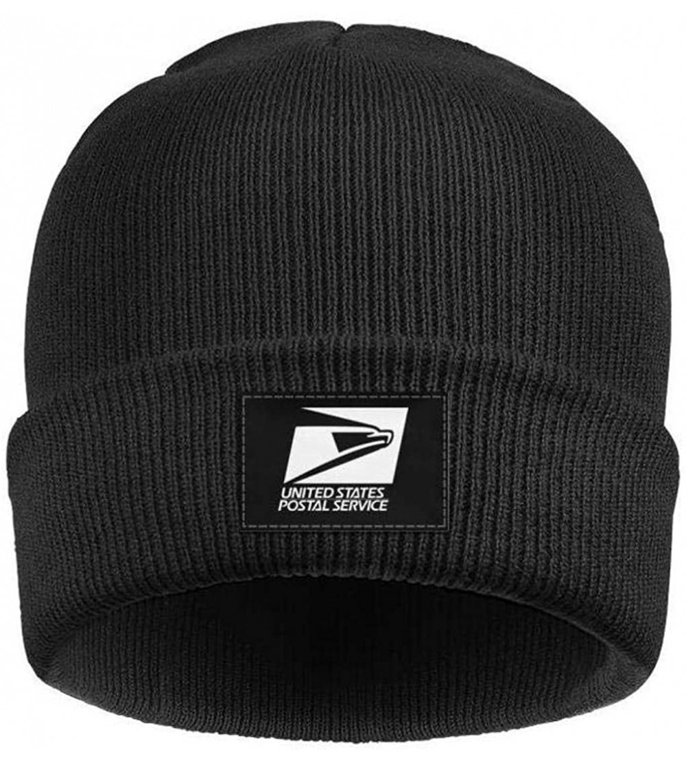 Skullies & Beanies Adult Stretchy Solid Color Knit Beanies Hats USPS-United-States-Postal-Service-Logo-Headwear for Mens Wome...