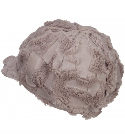 Newsboy Caps Soft Fur Patttern Newsboy Hat - Grey - CU12HV9QR3X $20.05