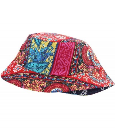 Bucket Hats Fashion Print Bucket Hat Summer Fisherman Cap for Women Men - Bohe Colors - C318SUD23AQ $9.19