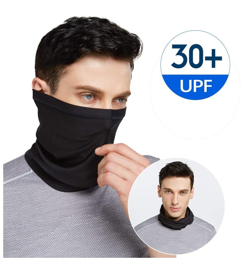 Balaclavas Summer Neck Gaiter Face Cover Mask- Sun UV Face Scarf Cool Bandana- Fishing Cycling Hiking - B-black - CO18UECR9II...