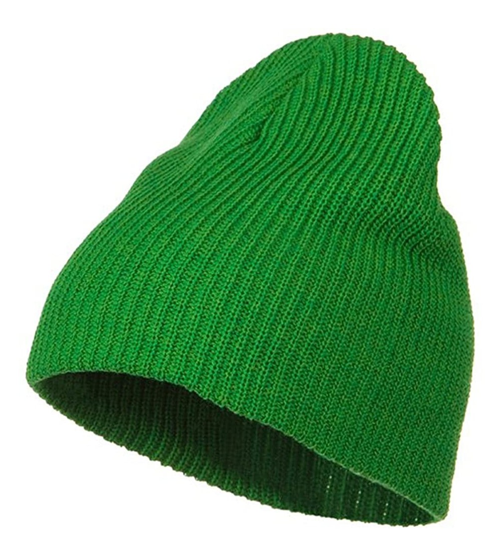 Skullies & Beanies Eco Cotton Ribbed XL Classic Beanie - Kelly - C4115EH79EL $18.22