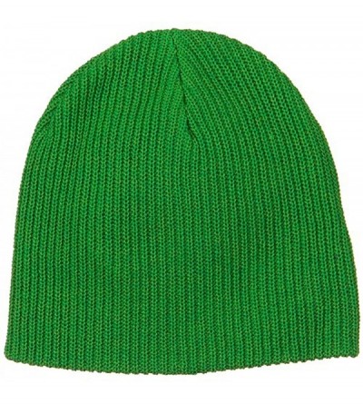 Skullies & Beanies Eco Cotton Ribbed XL Classic Beanie - Kelly - C4115EH79EL $18.22