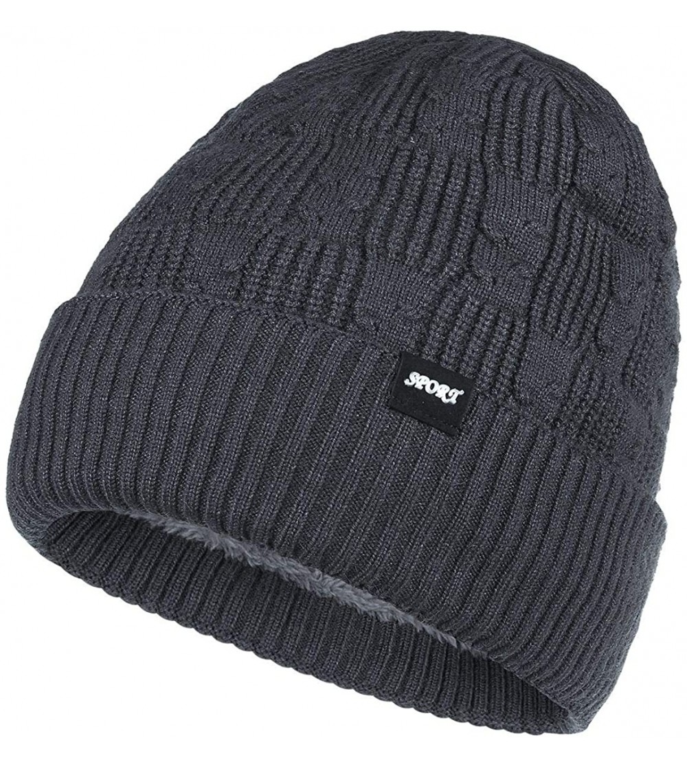 Skullies & Beanies Winter Beanie Fleece Toboggan - E2-grey - CQ18L2YO7E6 $12.16